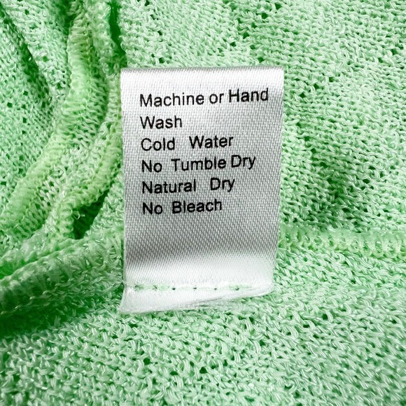 Ming Wang Womens Cardigan Sweater Mint Green Peplum V Neck Clasp Sz PL - Picture 7 of 10